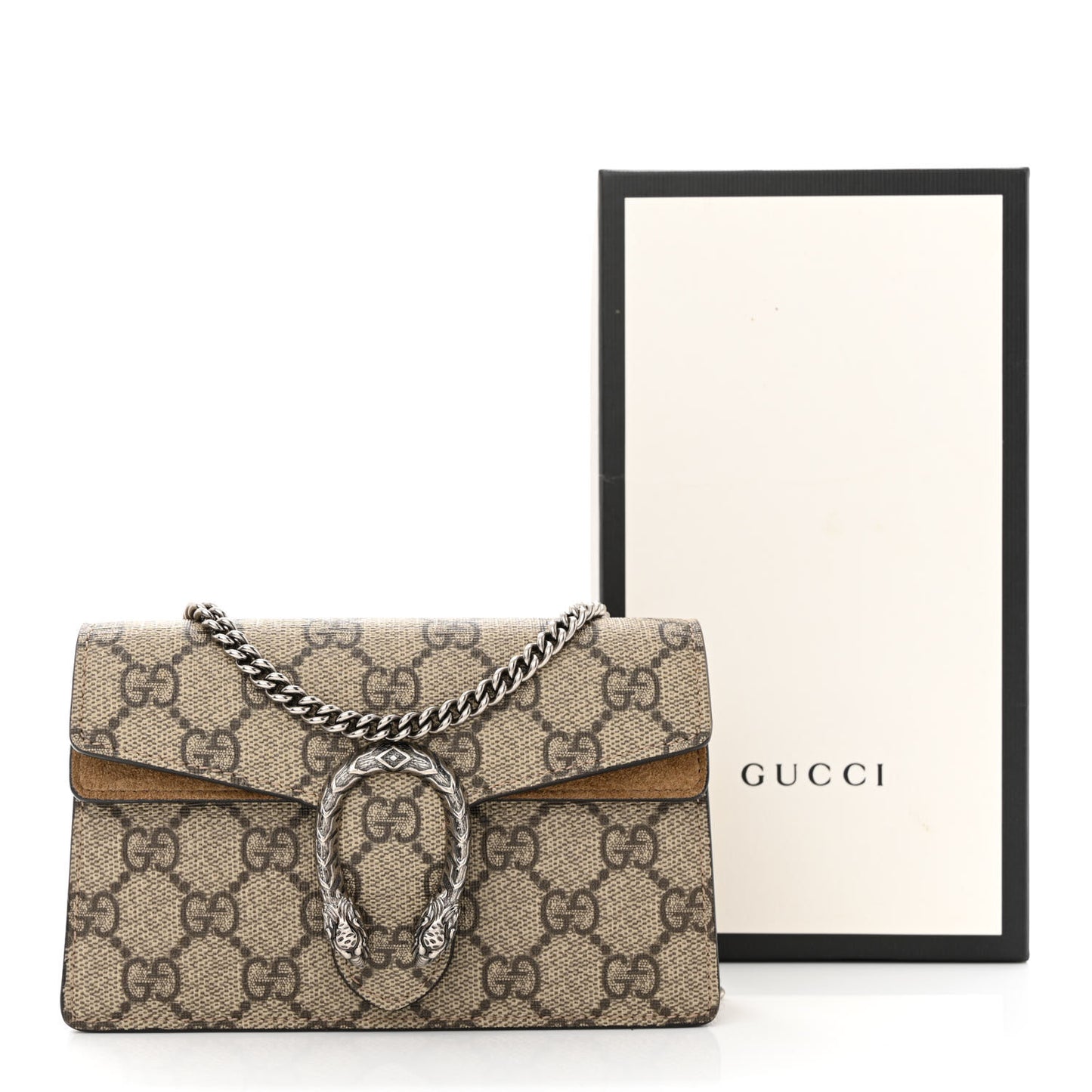 GG Supreme Monogram Super Mini Dionysus Shoulder Bag Taupe