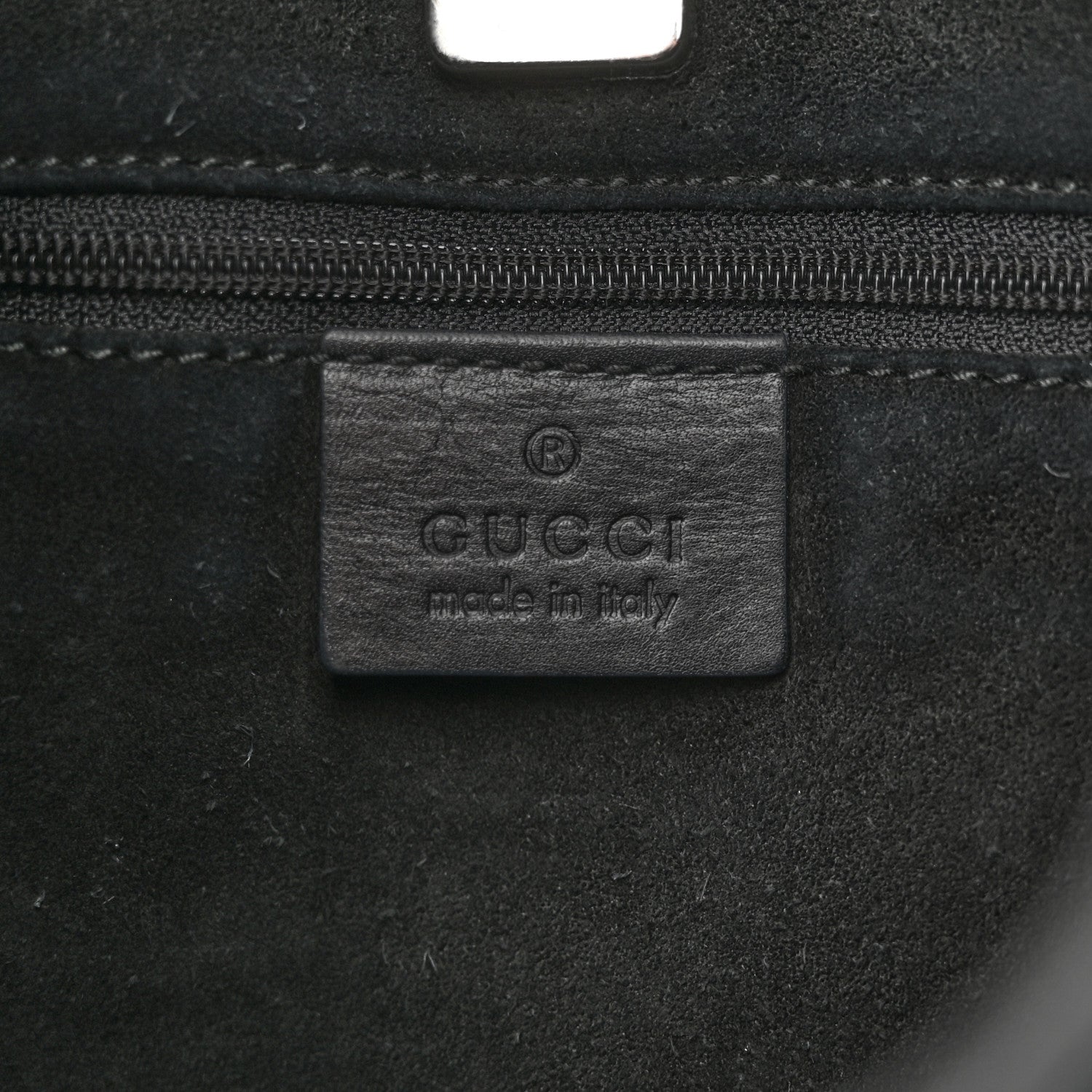 Gucci Suede Logo Hobo Bag Black 6 of 16
