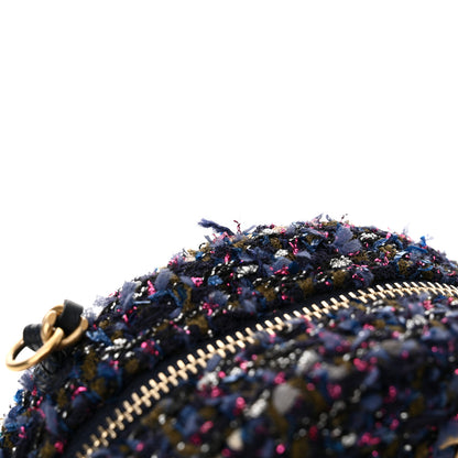 Chanel Tweed Quilted Round Clutch With Chain Multicolor 12 of 12