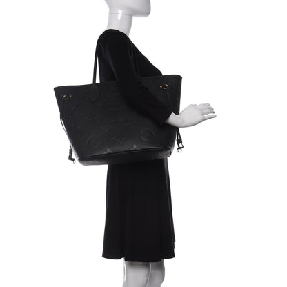 Louis Vuitton Empreinte Monogram Giant Neverfull MM Black 2 of 9