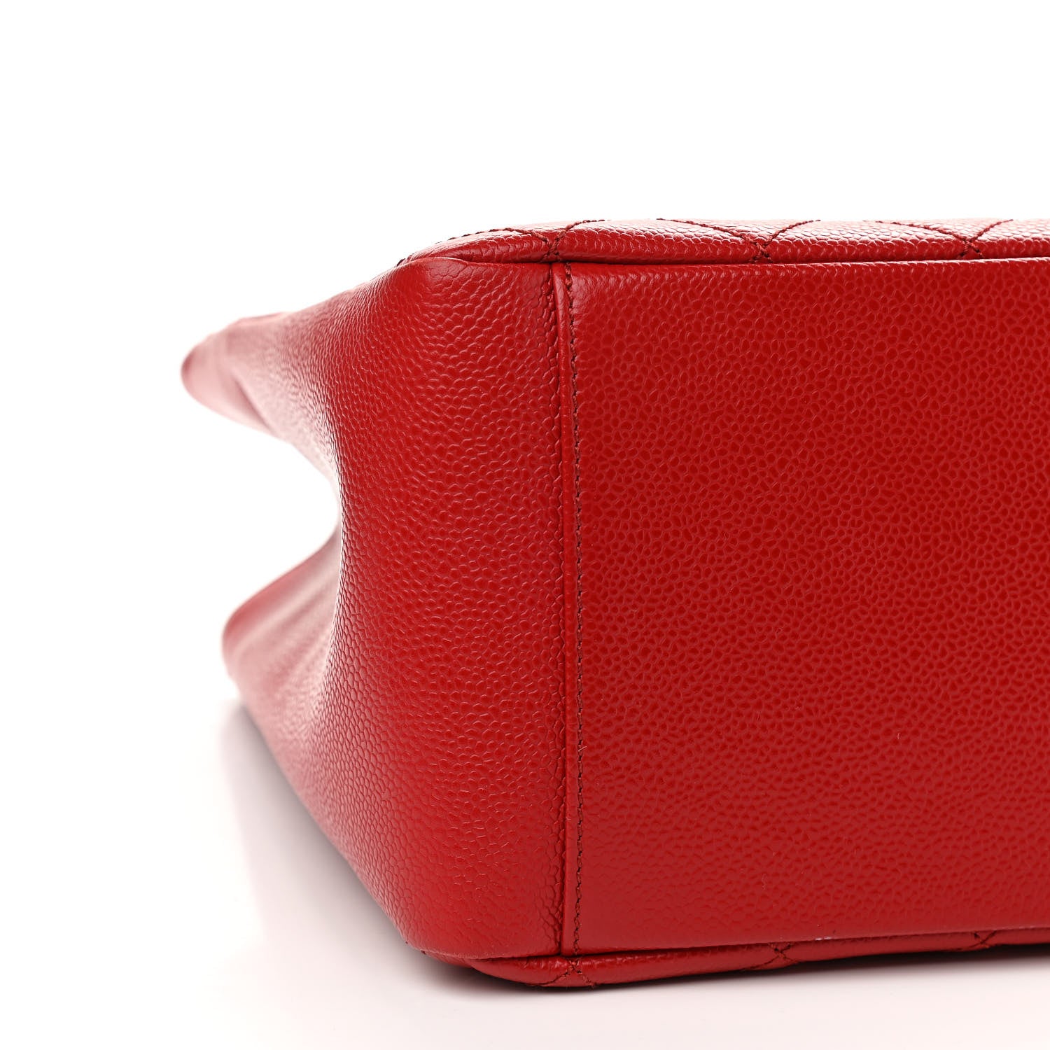 Chanel Caviar Quilted Grand Shopping Tote GST Red 10 of 12