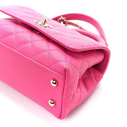 Chanel Caviar Quilted Extra Mini Coco Handle Flap Rose 11 of 11