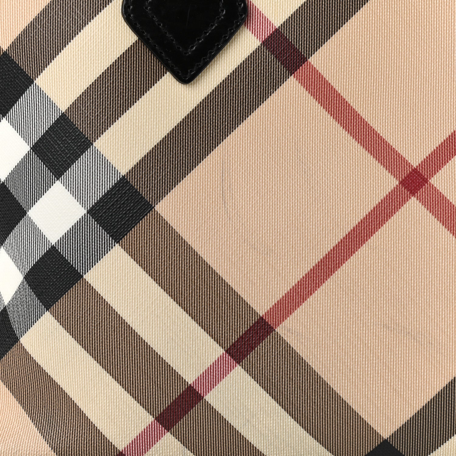 Burberry Nova Check Patent Trim Shopper Tote Black 16 of 17