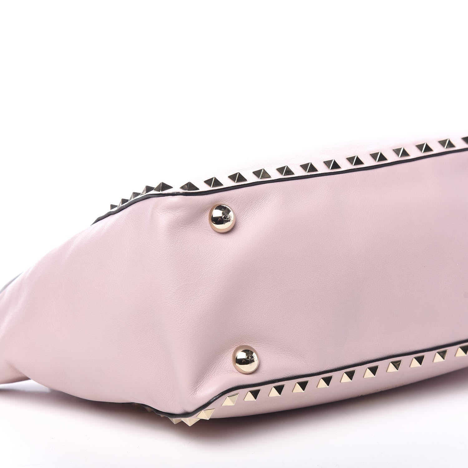 Valentino Garavani Vitello Small Rockstud Tote Water Rose 9 of 10