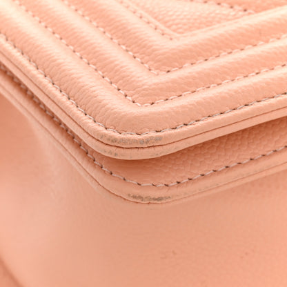 Chanel Caviar Chevron Quilted Medium Boy Flap Light Orange 11 of 12
