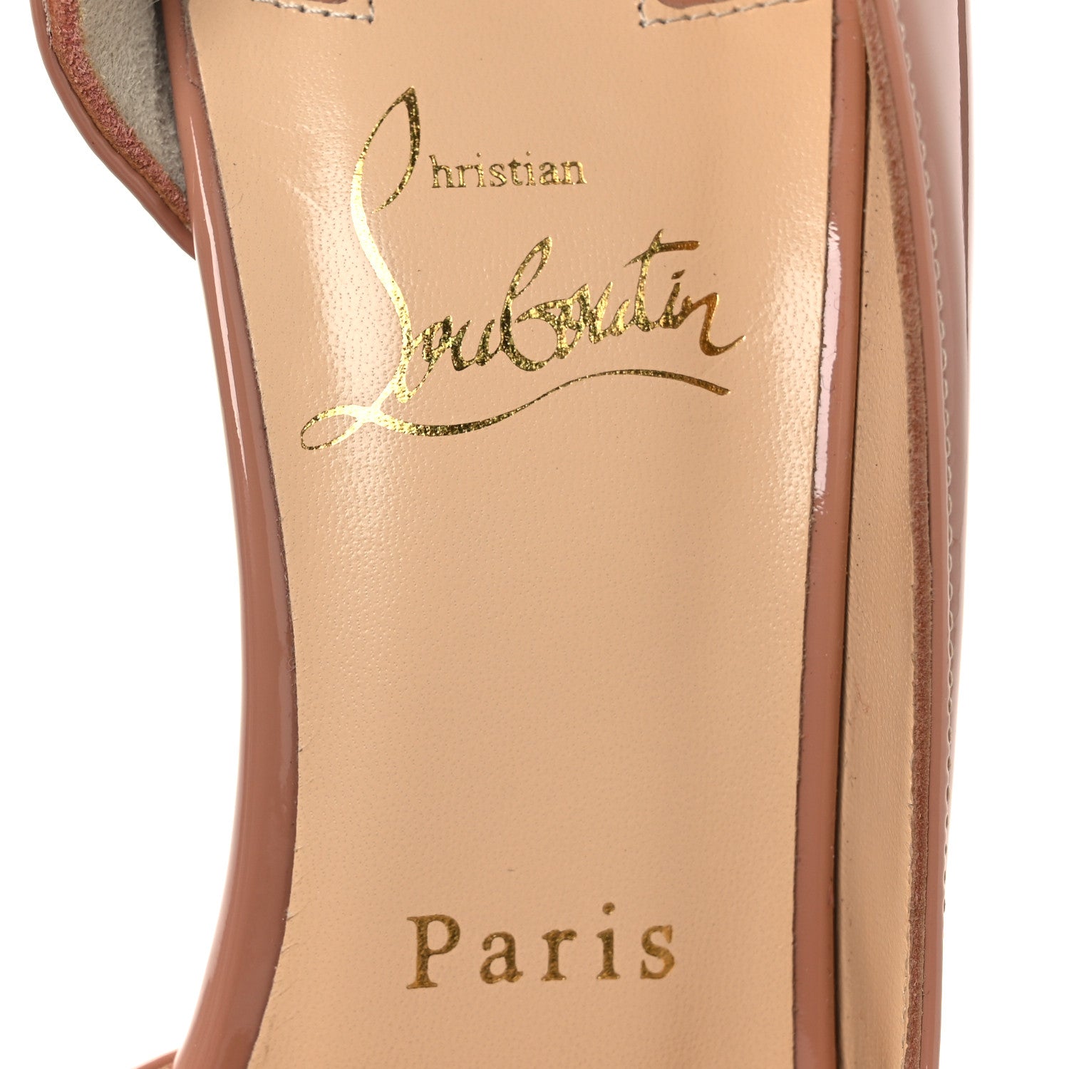 Christian Louboutin Patent Iriza 100 Pumps 38.5 Nude 9 of 12