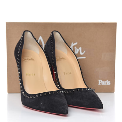 Christian Louboutin Veau Velours Anjalina 100 Pumps 38 Black 9 of 9