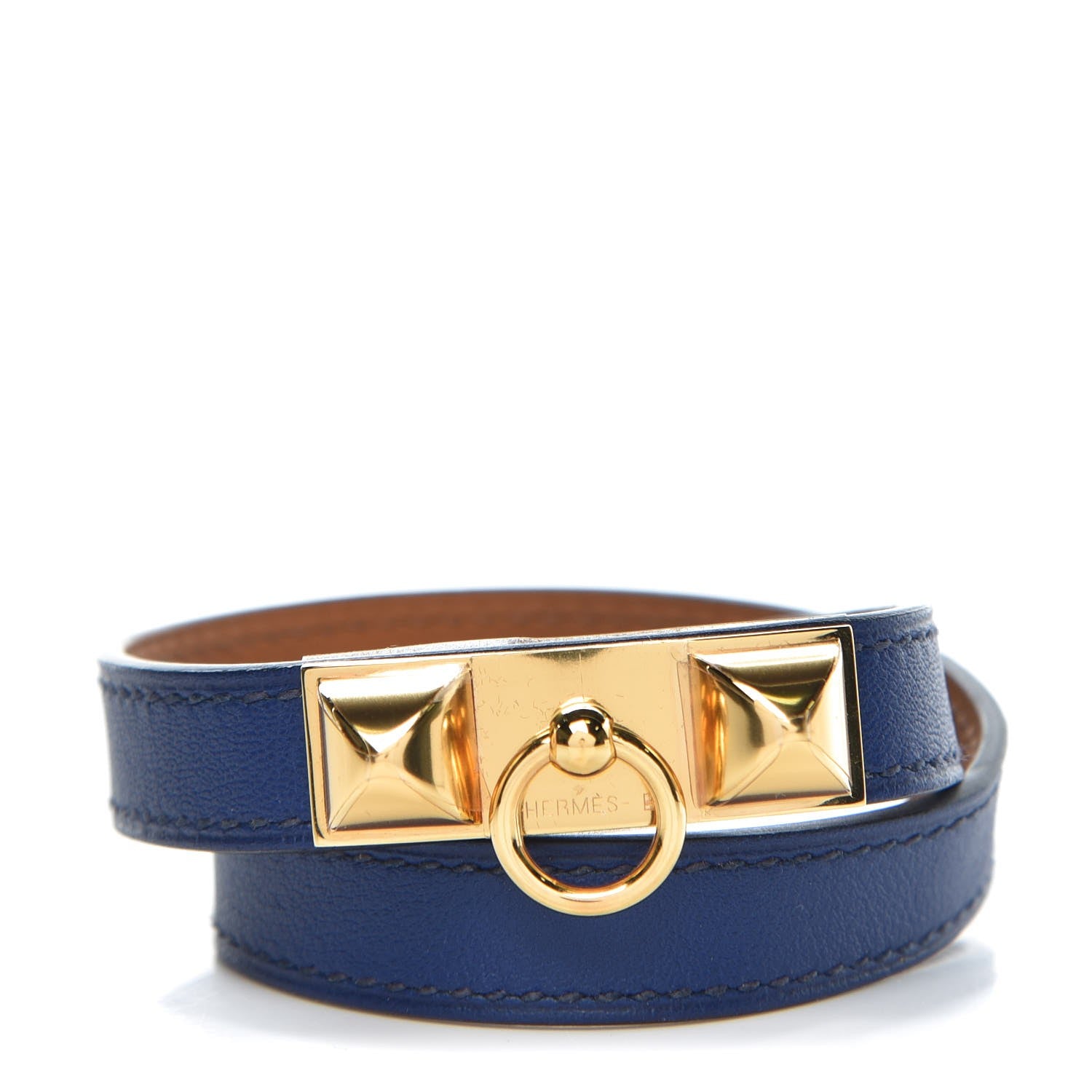 Hermes Swift Rivale Double Tour Bracelet S Bleu Saphir 1 of 7