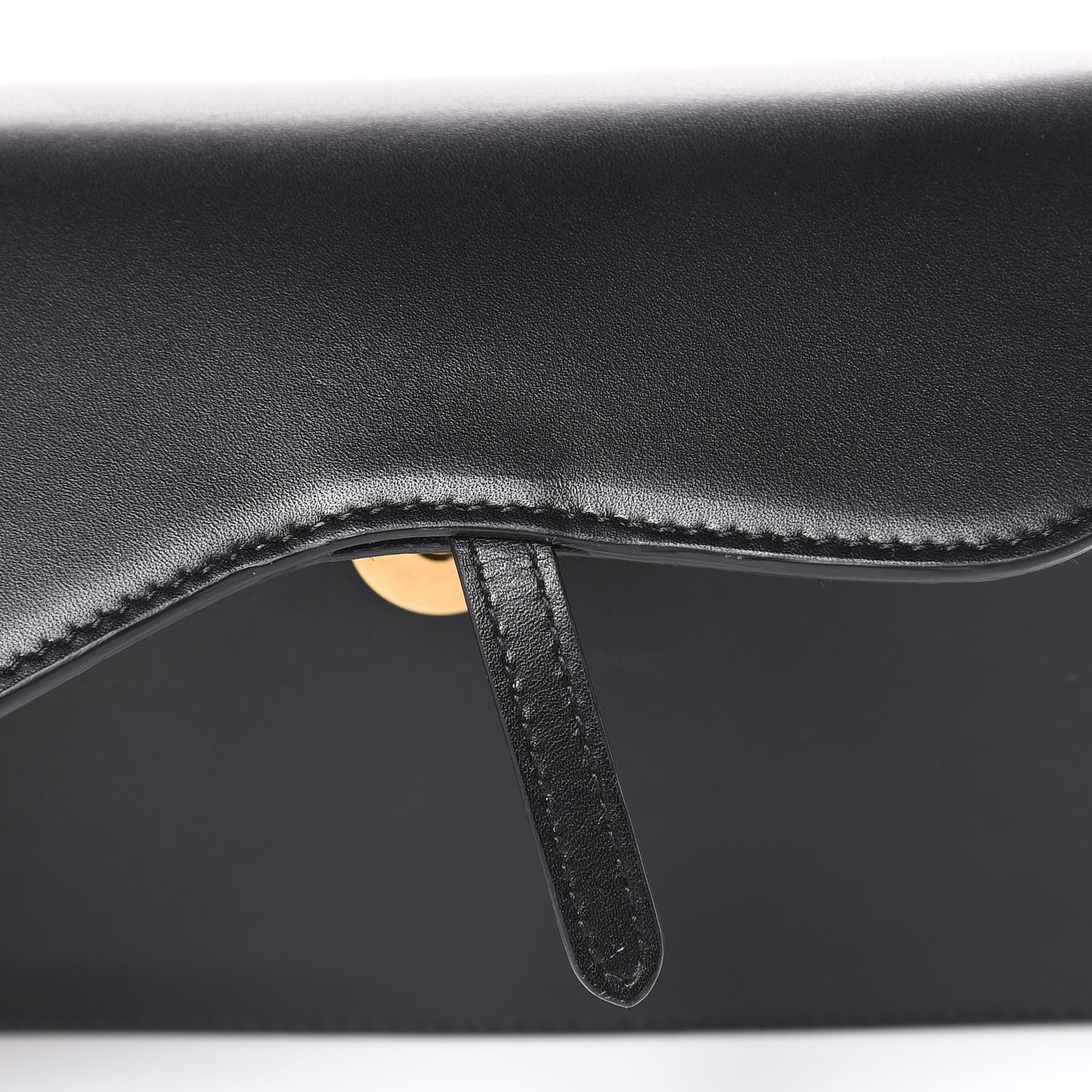 Calfskin Saddle Belt Bag Black