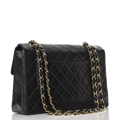 Chanel Lambskin Quilted XL Jumbo Single Flap Black 4 of 15