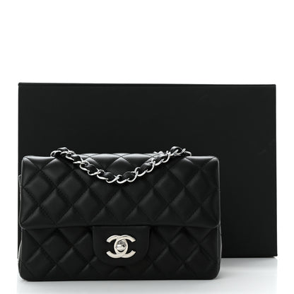 Chanel Lambskin Quilted Mini Rectangular Flap Black 10 of 10