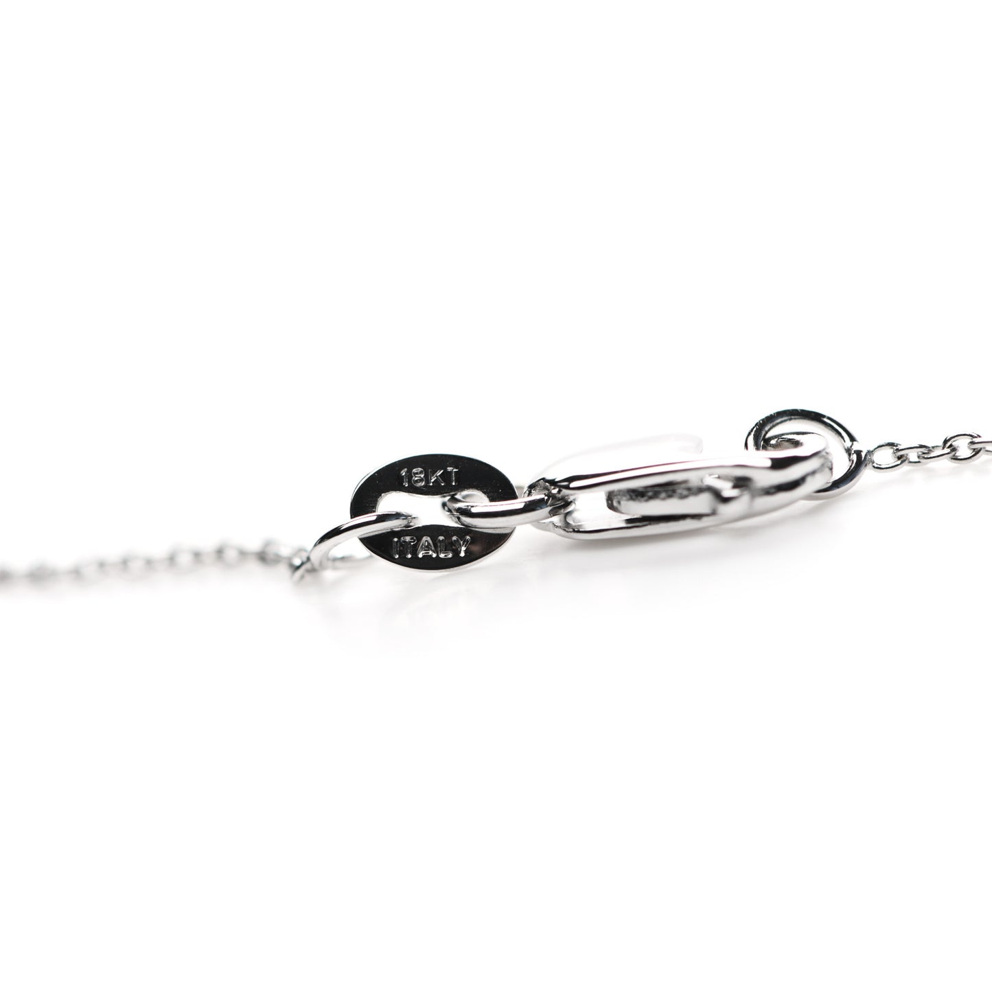 18K White Gold Diamond .50ct Diamonds by the Inch Pendant Necklace