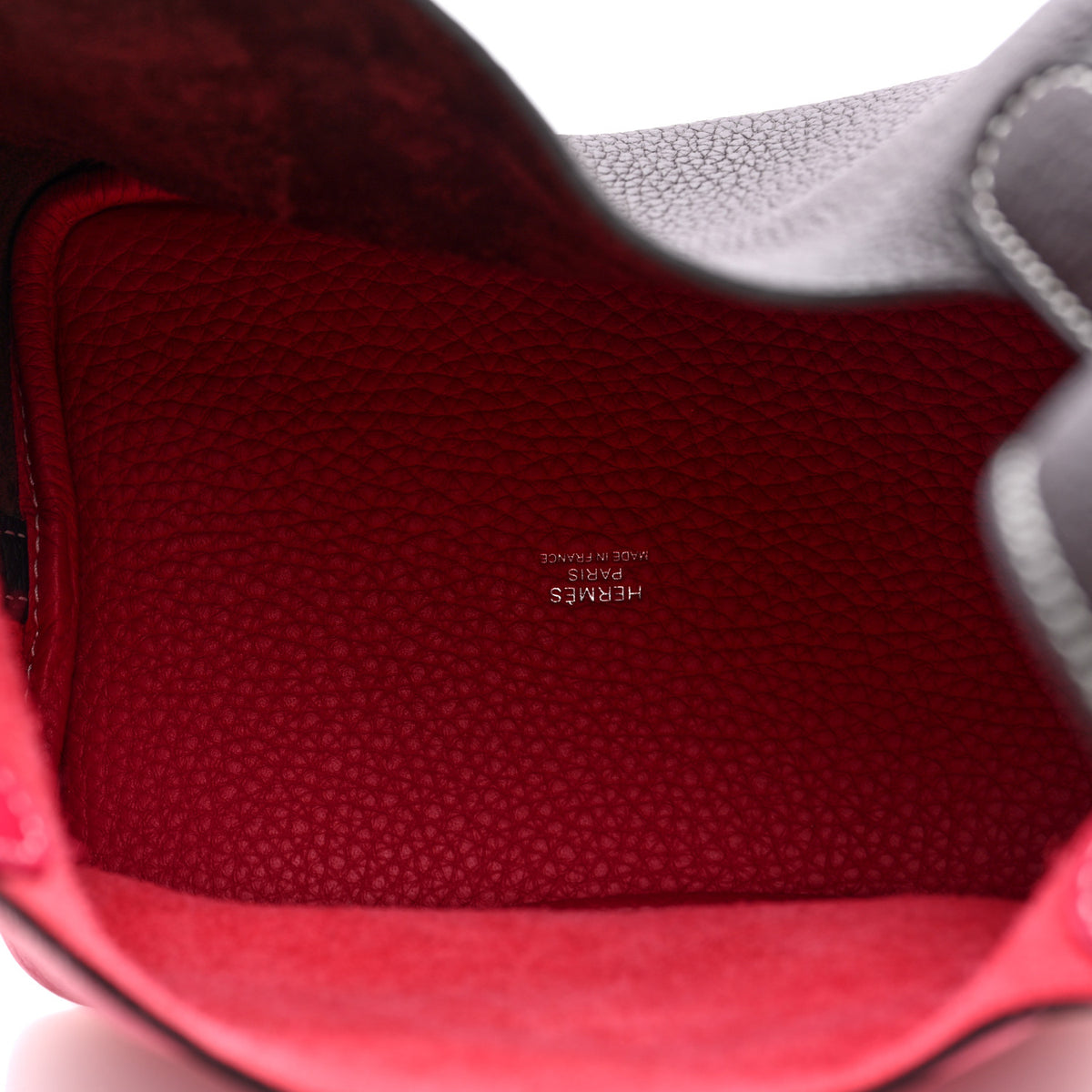 Hermes Taurillon Clemence Casaque Picotin Lock 18 PM Rouge Sellier Framboise 5 of 10