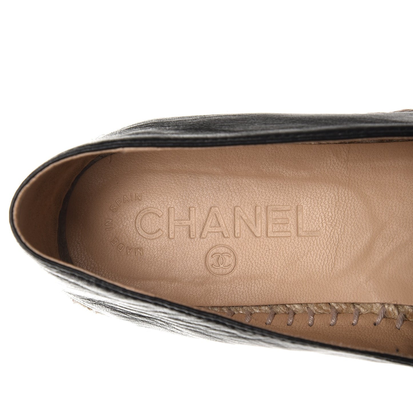 Lambskin CC Espadrilles 37 Black