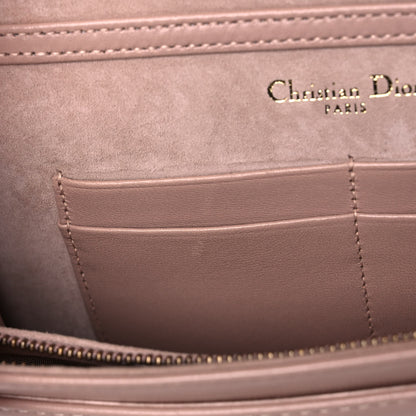 Christian Dior Calfskin Studded Diorama Wallet on Chain Pouch Nude 16 of 16