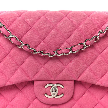 Chanel Iridescent Caviar Quilted Jumbo Double Flap Pink 9 of 11
