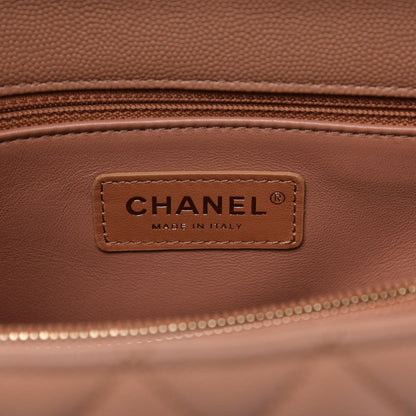 Chanel Caviar Lizard Embossed Quilted Small Coco Handle Flap Brown 8 of 10