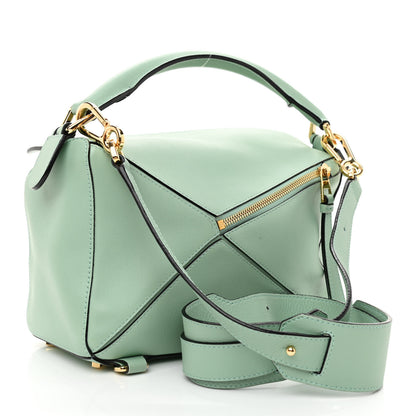 Loewe Calfskin Small Puzzle Bag Sea Water Green 3 of 9