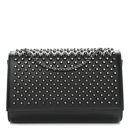 Christian Louboutin Calfskin Patent Spikes Paloma Clutch Black 1 of 10