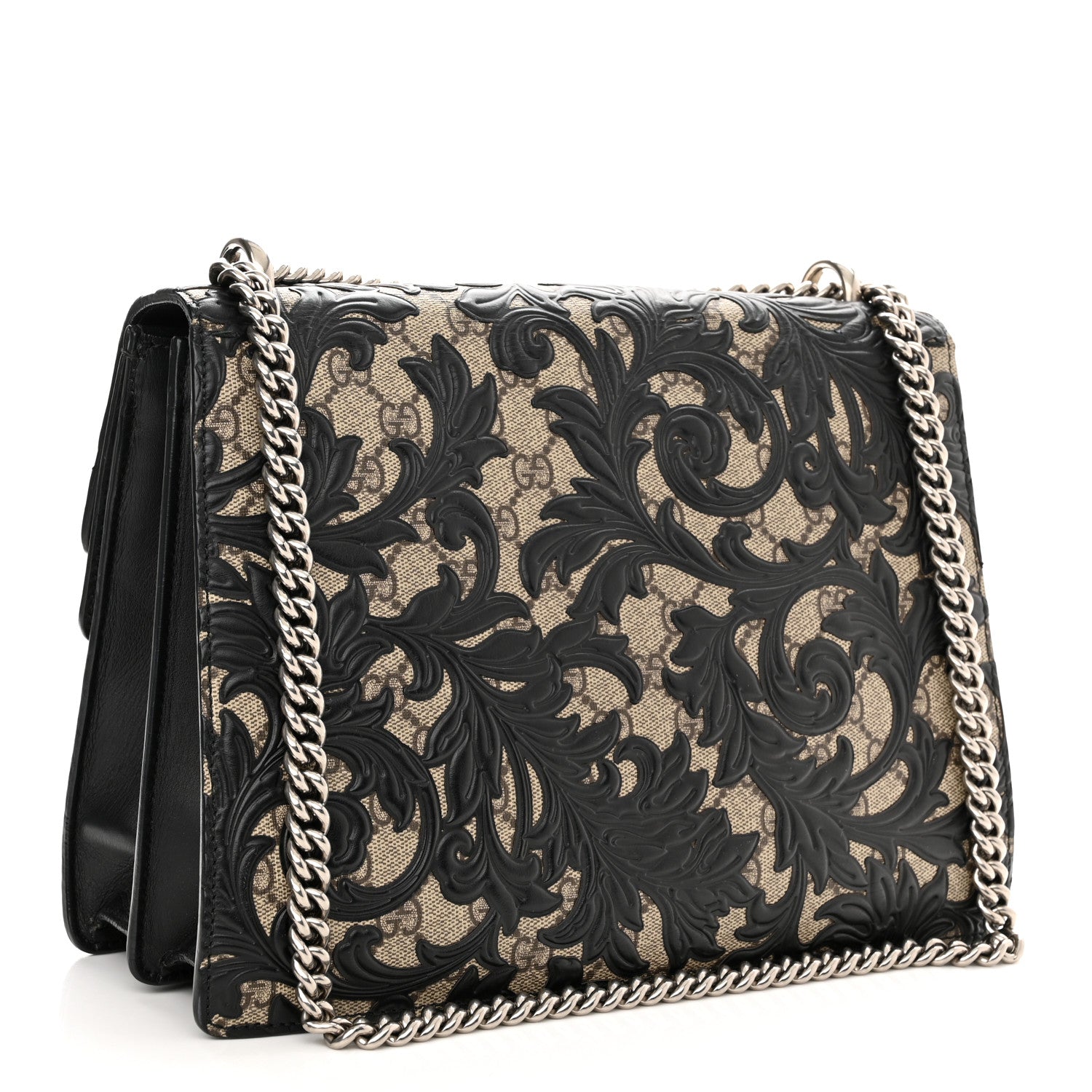 Gucci GG Supreme Monogram Arabesque Medium Dionysus Shoulder Bag Black 3 of 14