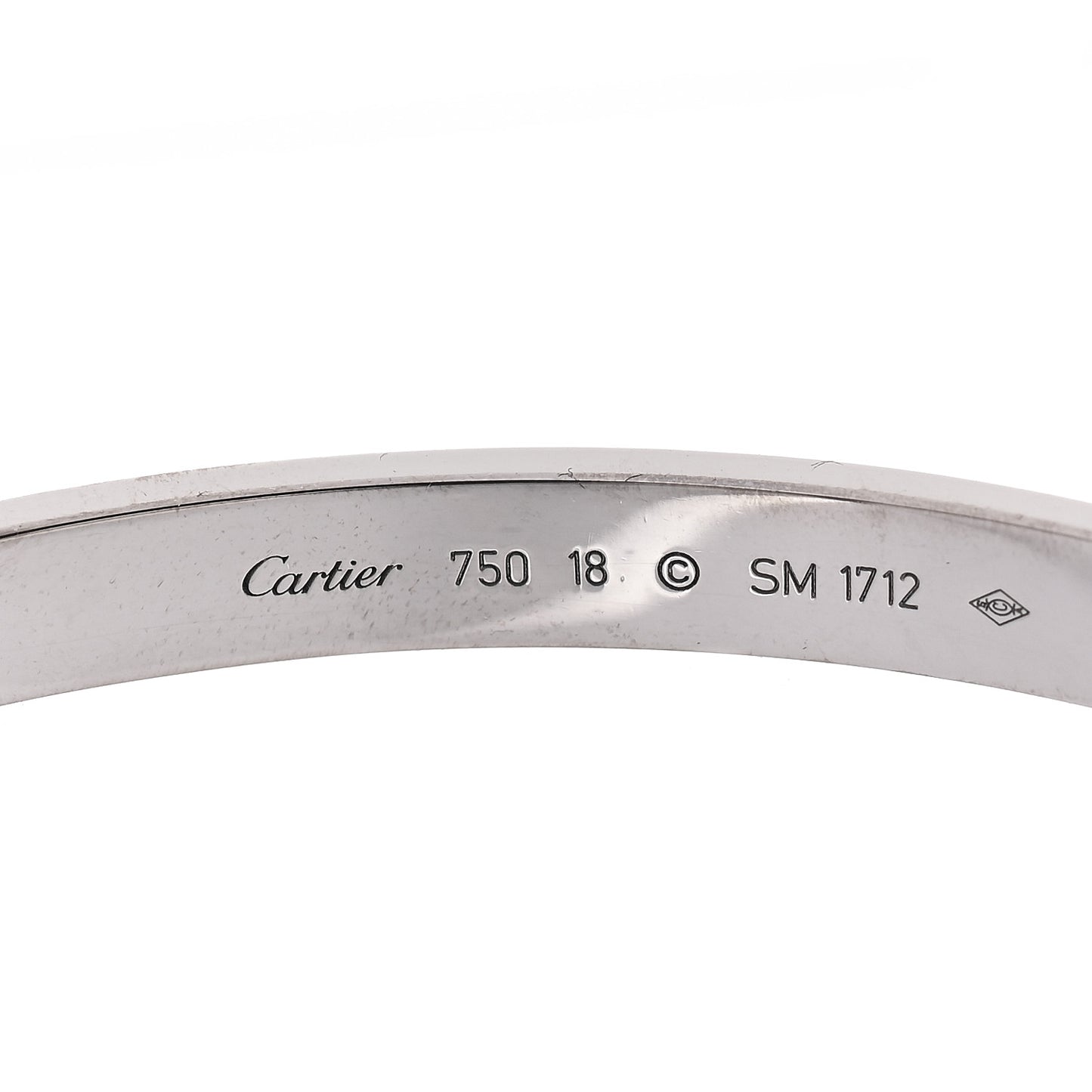18K White Gold LOVE Bracelet 18