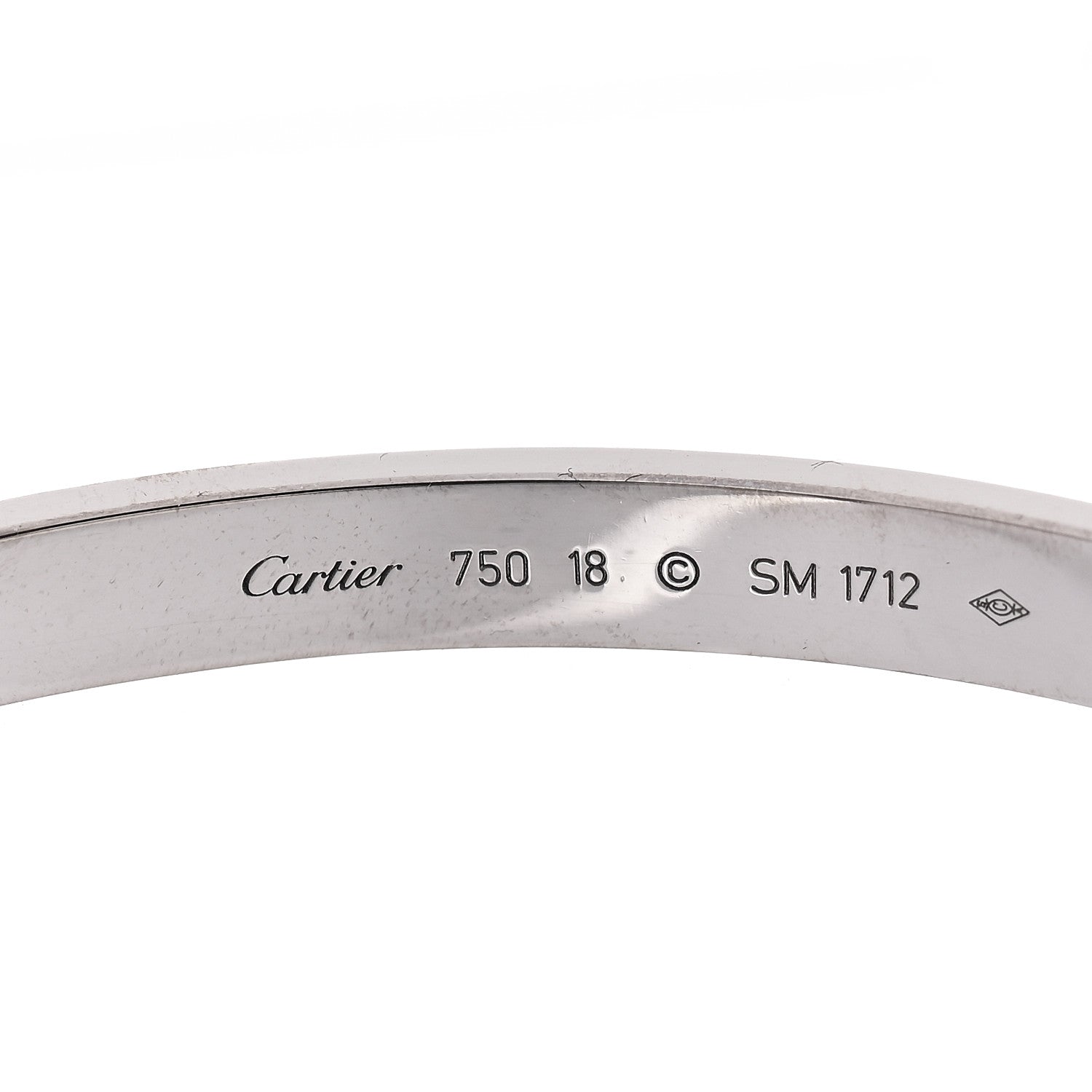 Cartier 18K White Gold LOVE Bracelet 18 4 of 4