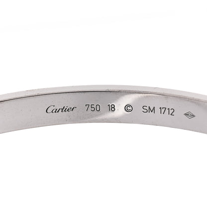 Cartier 18K White Gold LOVE Bracelet 18 4 of 4