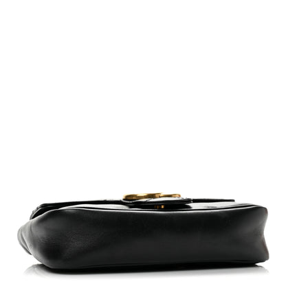 Gucci Calfskin Matelasse Super Mini GG Marmont Shoulder Bag Black 3 of 12