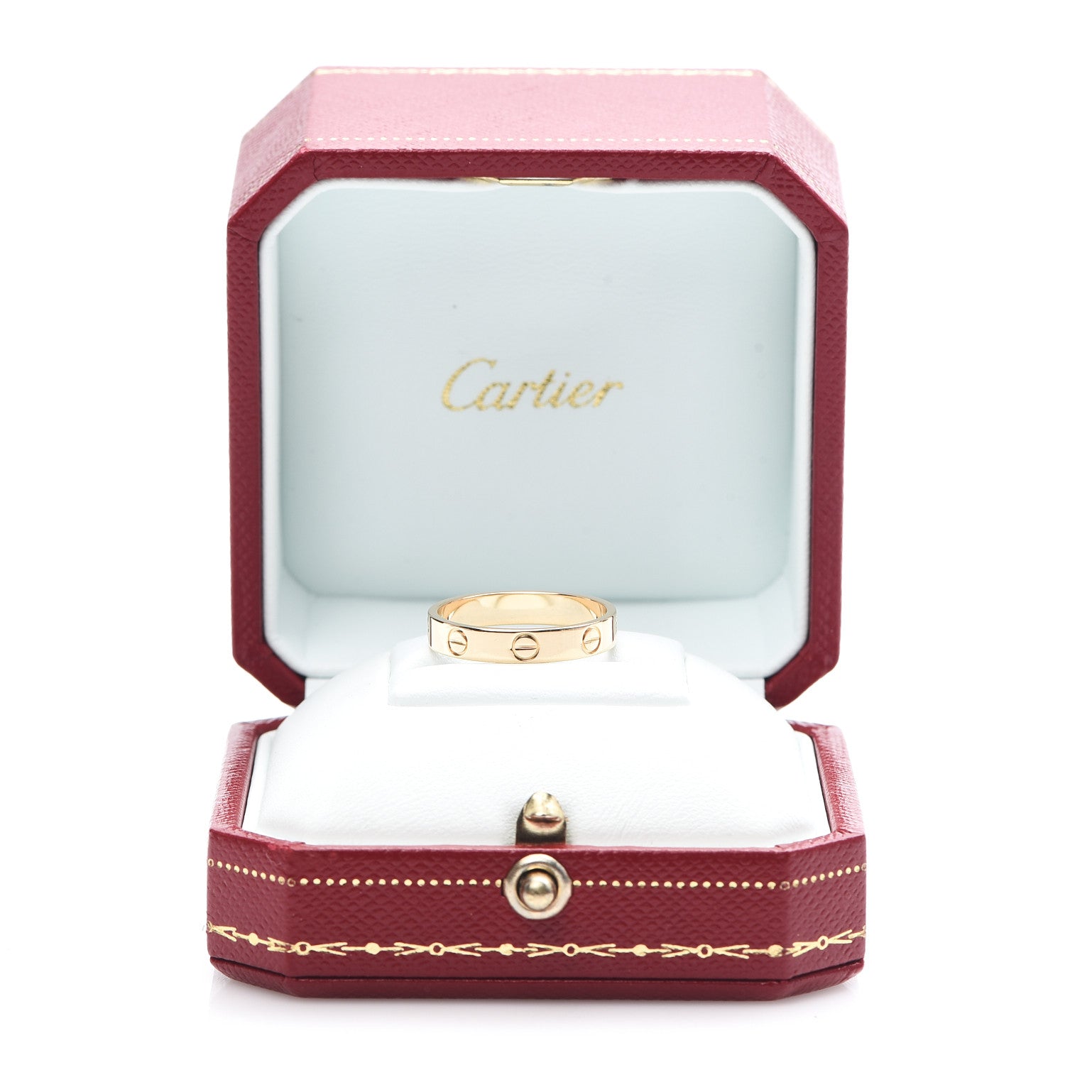 Cartier 18K Yellow Gold 3.5mm LOVE Wedding Band Ring 55 7.25 6 of 6
