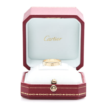 Cartier 18K Yellow Gold 3.5mm LOVE Wedding Band Ring 55 7.25 6 of 6