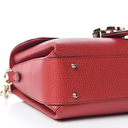 Gucci Dollar Calfskin Interlocking G Top Handle Shoulder Bag Red 9 of 10