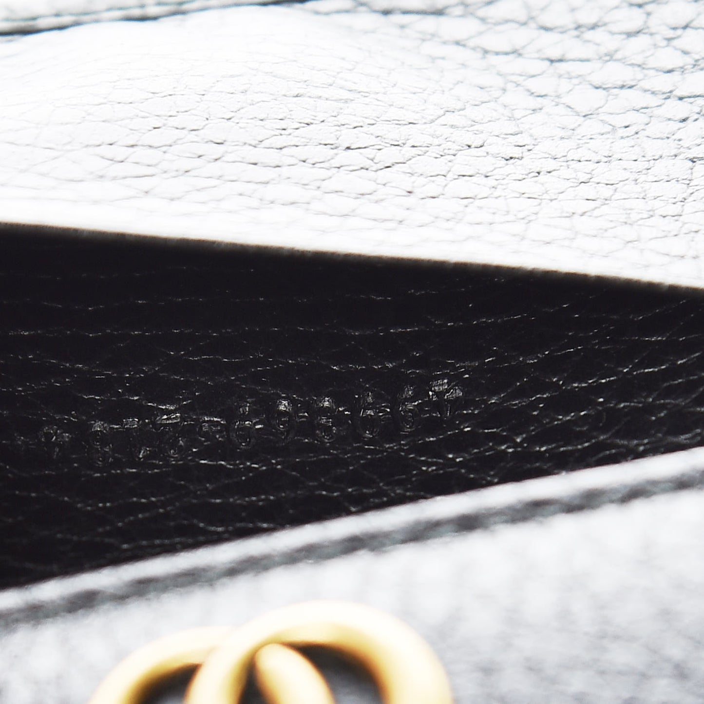 Pebbled Calfskin Butterfly 6 Key Holder Case Black
