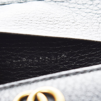 Gucci Pebbled Calfskin Butterfly 6 Key Holder Case Black 7 of 8