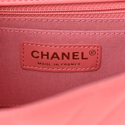 Chanel Calfskin Chevron Quilted Mini Statement Flap Pink 6 of 10