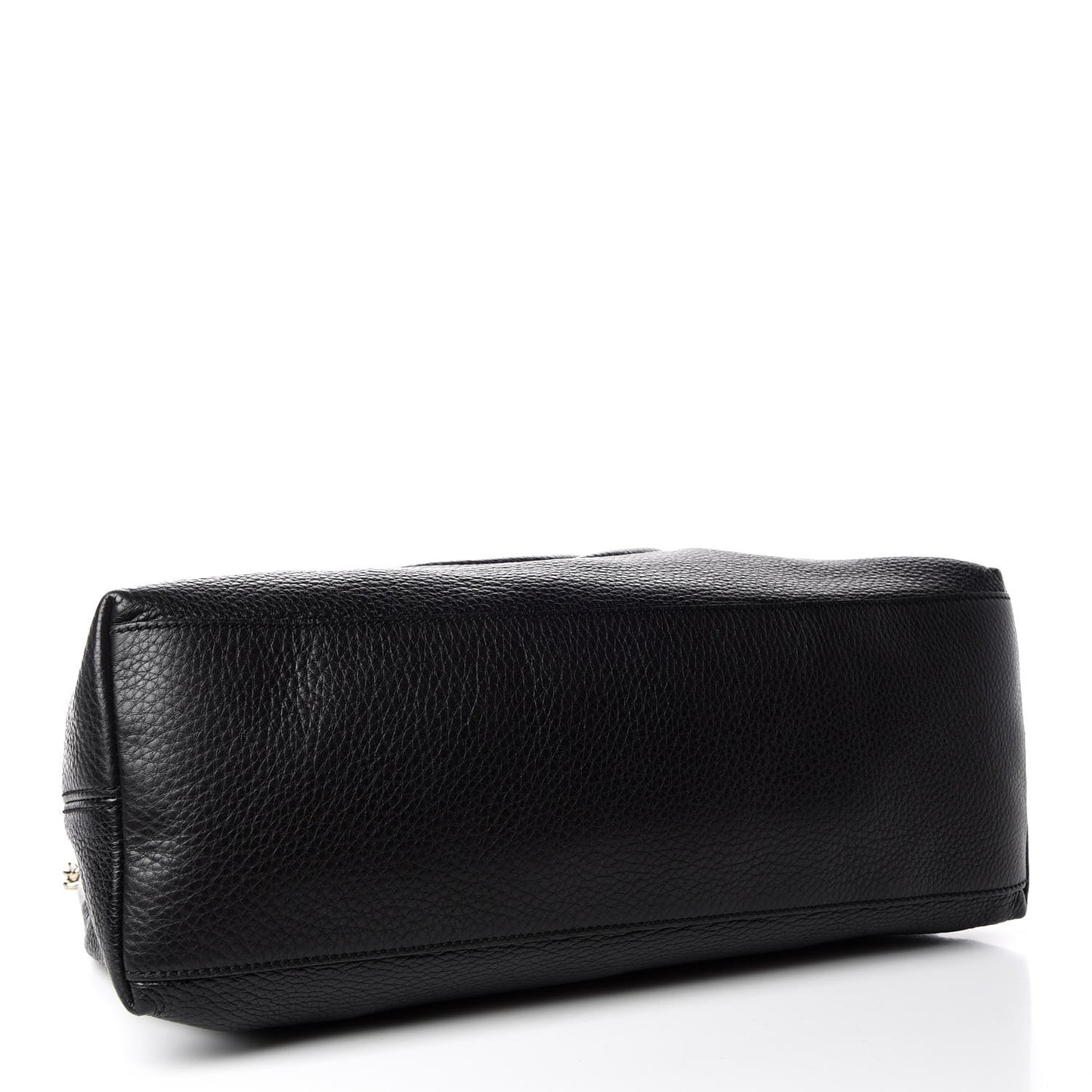 Pebbled Calfskin Medium Soho Chain Shoulder Bag Black