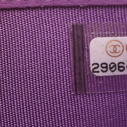 Chanel Caviar Quilted Filigree Flap Wallet Purple 8 of 9