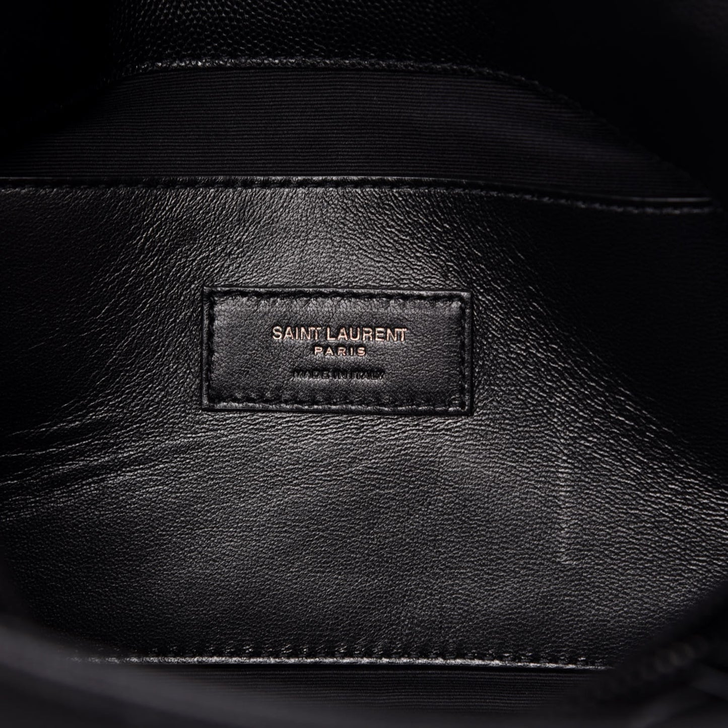 Grain De Poudre Medium West Hollywood Monogram Fold-Over Black