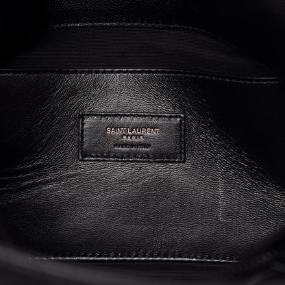 Saint Laurent Grain De Poudre Medium West Hollywood Monogram Fold-Over Black 6 of 10