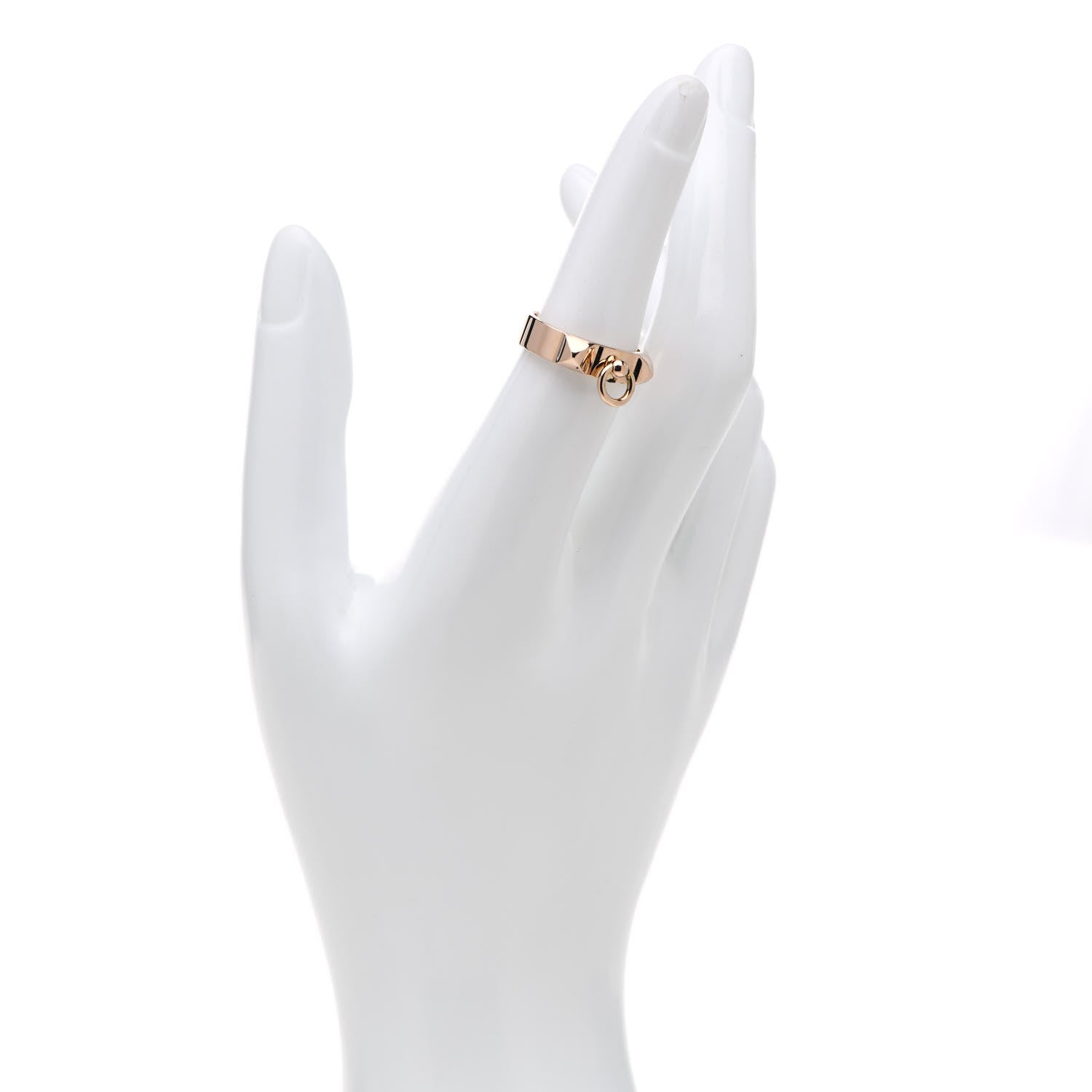 Hermes 18K Rose Gold PM Collier De Chien Ring 53 6.25 2 of 5