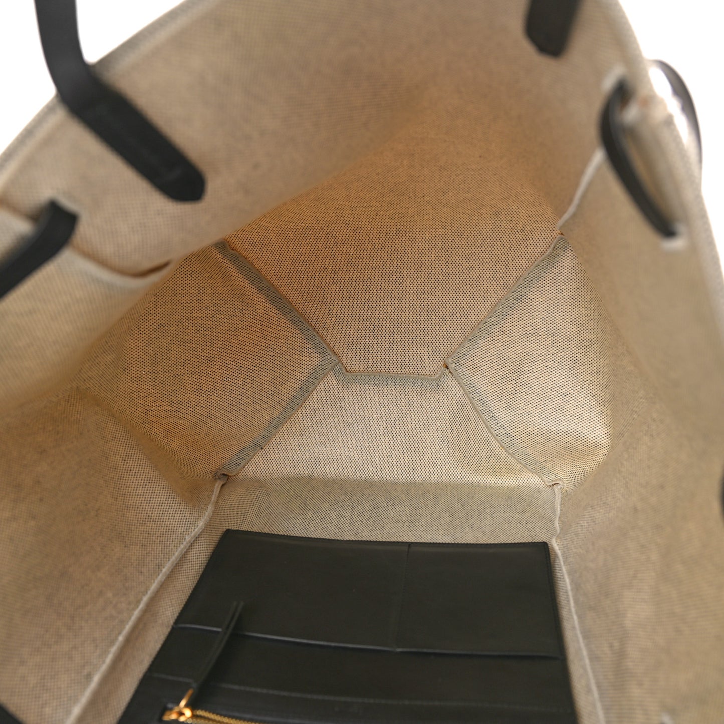 Felt Calfskin Medium Belt Cabas Phantom Black Beige