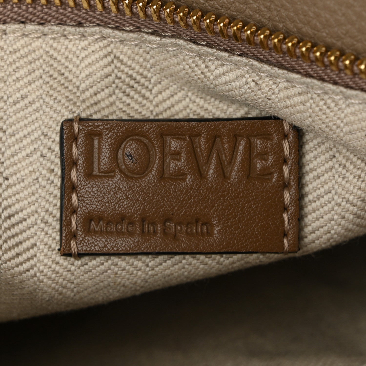 Loewe Grained Calfskin Small Puzzle Bag Sand Mink 1738963