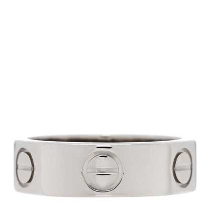 Cartier 18K White Gold 5.5mm LOVE Ring 49 5 1 of 4