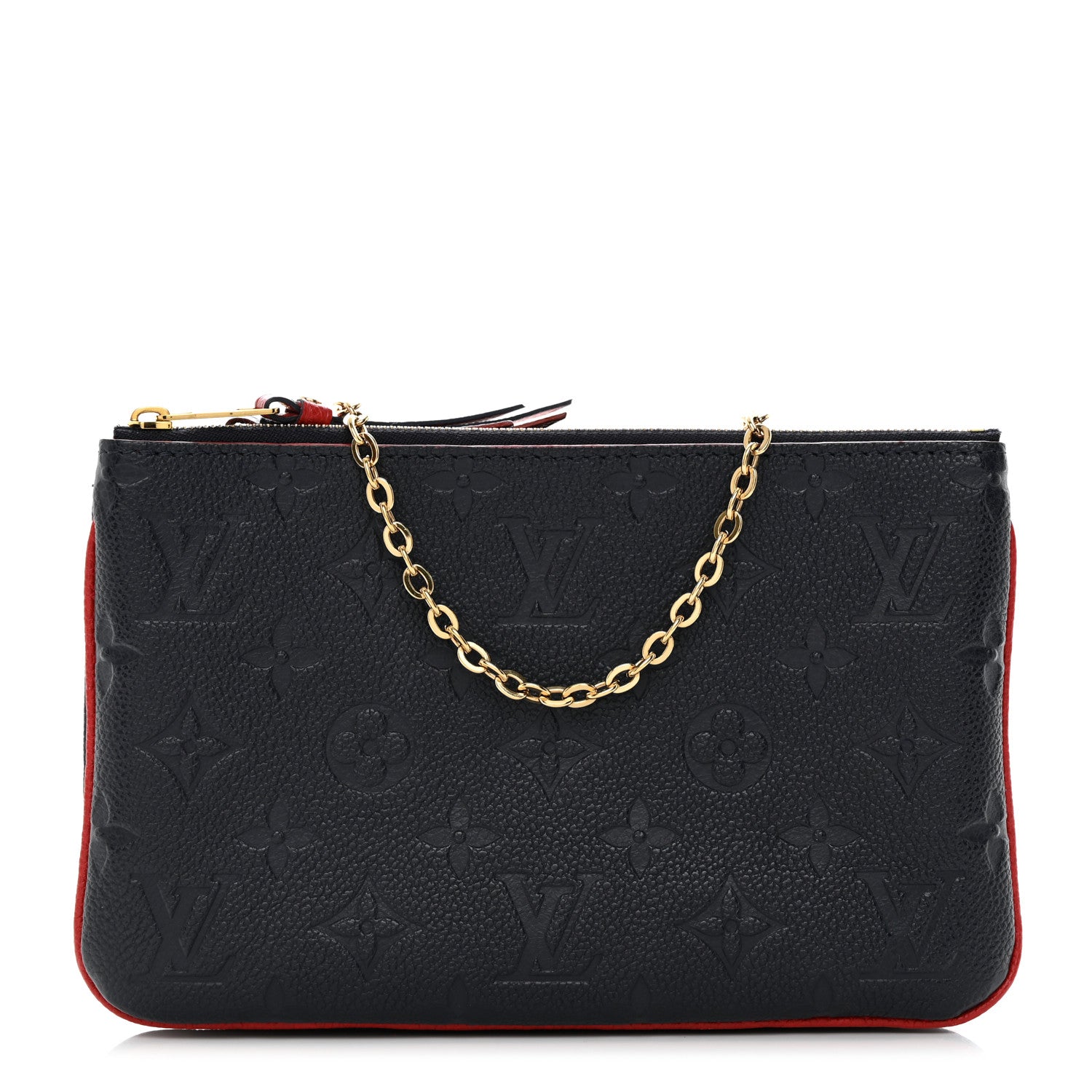 Louis Vuitton Empreinte Double Zip Pochette Marine Rouge 1 of 12
