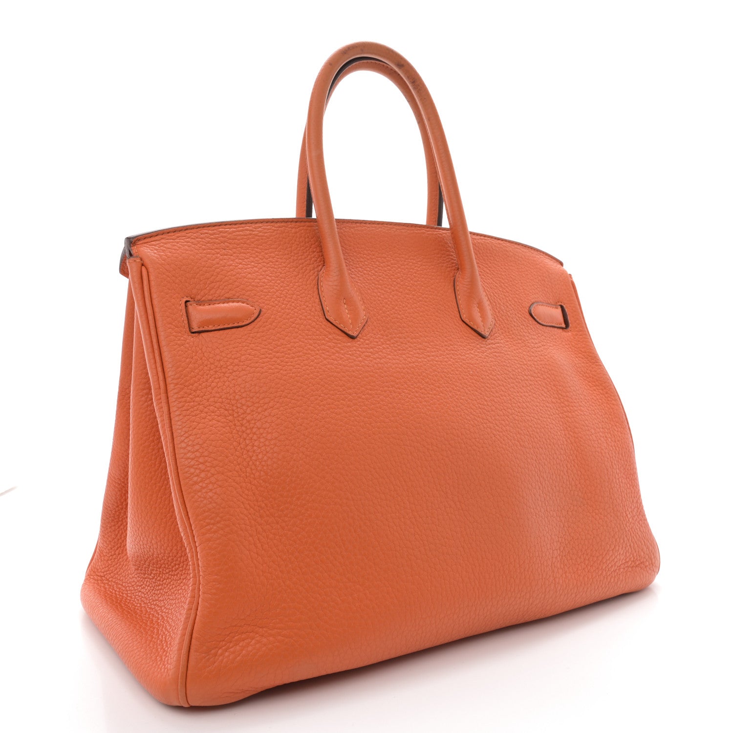 Hermes Taurillon Clemence Birkin 35 Orange 3 of 17