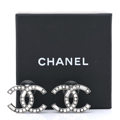 Chanel Baguette Crystal Pearl CC Bright Young Things Earrings Ruthenium 5 of 5