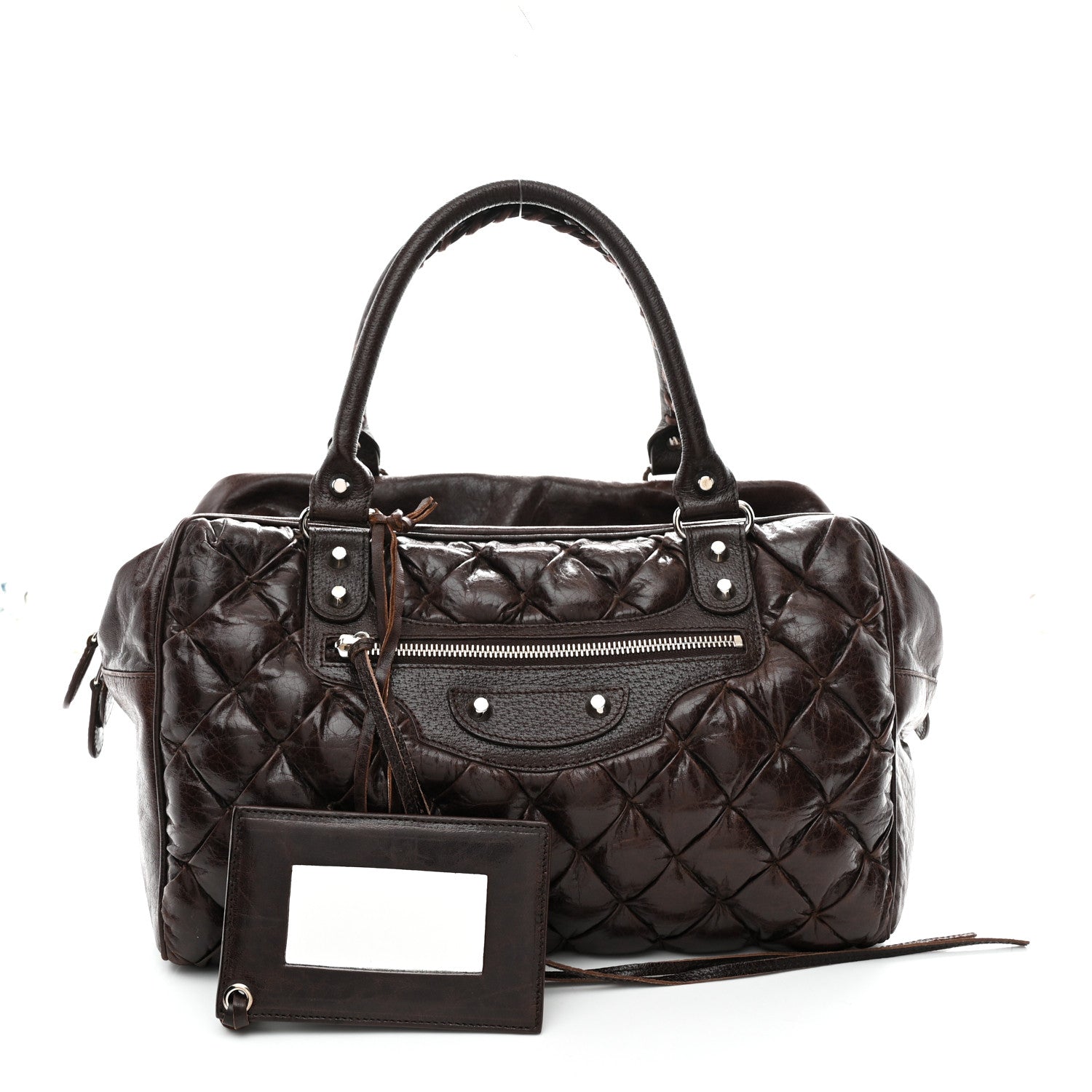 Balenciaga Chevre Quilted Matelasse MM Sienna 5 of 23