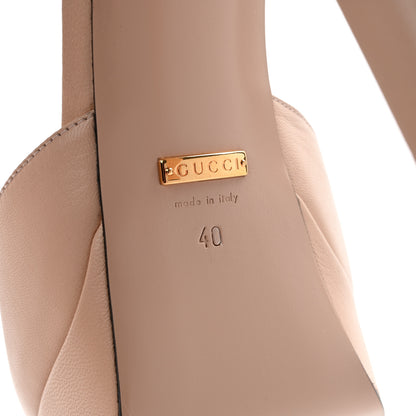 Gucci Malaga Kid Interlocking G Ankle Strap Platform Pumps 40 Skin Rose 6 of 11