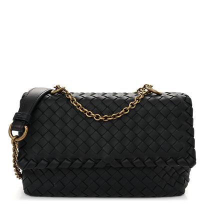 Bottega Veneta Nappa Intrecciato Baby Olimpia Shoulder Bag Black 1 of 11