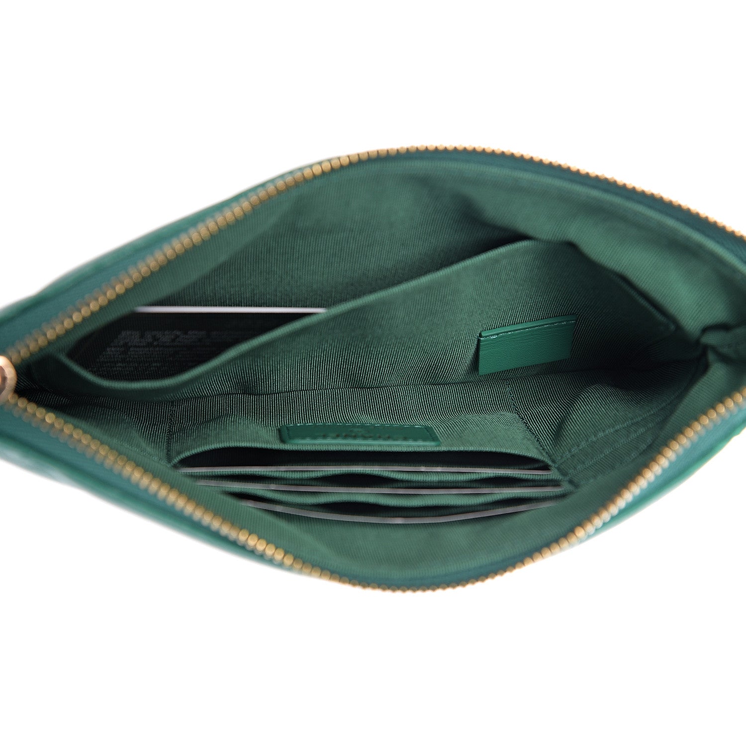Chanel Goatskin Quilted 19 Cosmetic Case Green 4 of 7