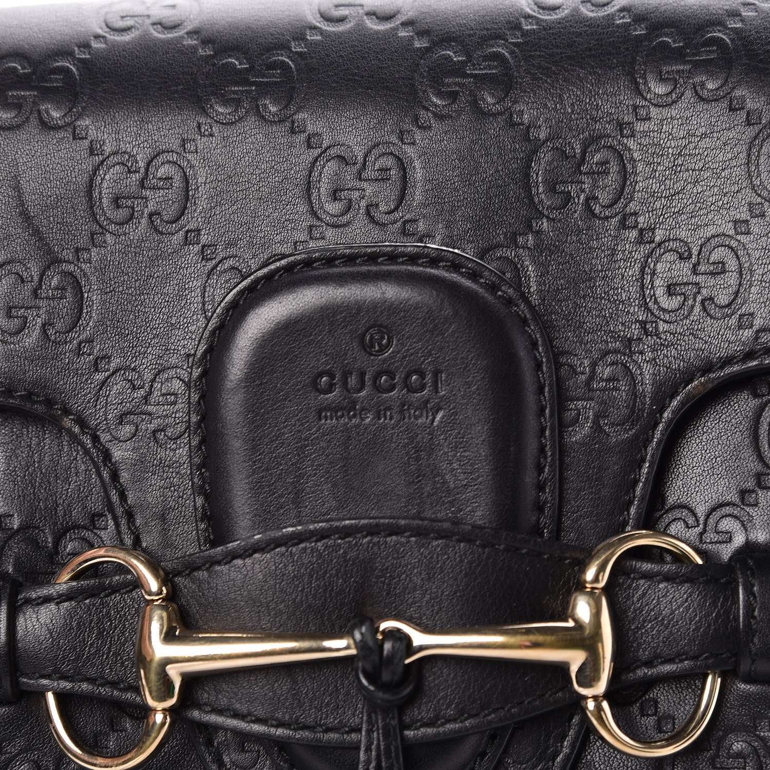 Gucci Guccissima Large Emily Chain Shoulder Bag Black 6 of 17